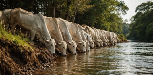 Acesso do gado ao rio pode virar crime ambiental e satélite já fiscaliza, multa chega a R$ 5 mil/ha